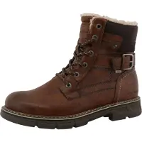 Tom Tailor Botas com atacadores castanho