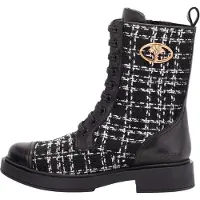 JOOP! Botim com fivela 'Milano Mia' preto / branco