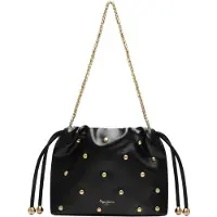 Pepe Jeans para mulher. PL0300241 Bolsa Ilenia preta (OSFA), Preto, Casual, Poliuretano
