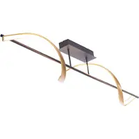 Q-SMART-HOME Candeeiro de teto Paul Neuhaus Q-Swing antracite/latão