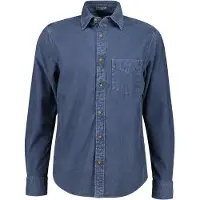 Gant para homem. 3263008 Camisa de veludo cotelê azul (S), Casual, Algodão, Manga comprida