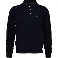 Gant para homem. 8060109 Polo de lã marinho (M), Casual, Manga comprida