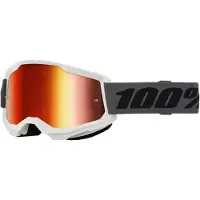 100% Strata 2 Óculos de motocross pretos, onesize