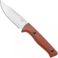 Benchmade SlipRidge Fixed 15650-01, Stonewashed CPM MagnaCut, Rust Orange G10 faca de caça