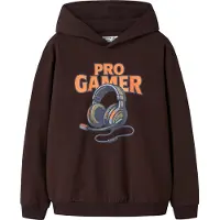 Name it Sweatshirt 'NKMVUGO' azul pombo / castanho escuro / cinzento escuro / laranja