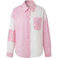Faina Blusa cor-de-rosa / branco