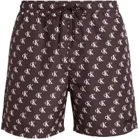 Calvin Klein Swimwear Calções de banho preto / branco