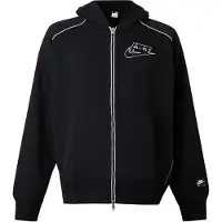 Nike Casaco em moletão 'AIR' preto / branco