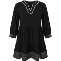 Usha Vestido preto / branco