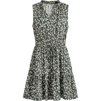 Faina Vestido de verão creme / verde escuro