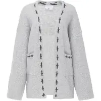 Usha WHITE LABEL Casaco de malha cinzento claro