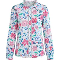 Usha Blusa azure / menta / rosa / branco
