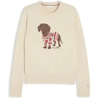 Tommy Hilfiger Pullover areia / chocolate / vermelho / preto