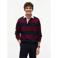 Tommy Hilfiger Sweatshirt 'ESSENTIAL' navy / baga / branco
