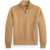 Ralph Lauren para homem. 710B26770002 Suéter de lã e algodão em ponto waffle bege (XL), Casual