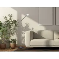 Fischer & Honsel Leuchten Candeeiro de pé LED Dent, regulável, CCT, 1 luz preto