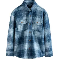 Next Camisa azul / azul céu / branco