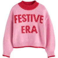 Next Pullover 'Santa Letter' cor-de-rosa / vermelho