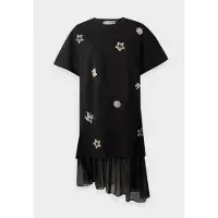 MUNTHE Vestido 'VISORLESS' ouro / vermelho vivo / preto / prata