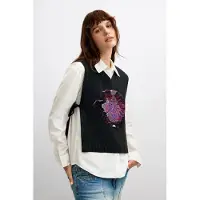 Desigual Blusa roxo / rosa / preto / branco