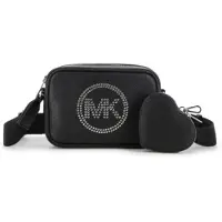 Michael Kors para menina. R30811 Bandoleira Lisa preto (OSFA), Casual, Poliuretano, moda infantil