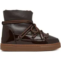 INUIKII para mulher. 1001.003.0132 Botas de Pele Gloss marrom (38), Couro, Plano, Cordão, Casual