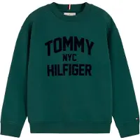 Tommy Hilfiger Sweatshirt 'BRAND LOVE' esmeralda / preto