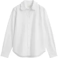 Gant para mulher. 4300729 Camisa Oxford clássica de babados branca (36), Branco, Casual, Algodão, Clássico, Manga comprida
