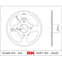 Rk Roda Dentada Traseira 4482 520