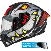 Nzi Capacete Integral Trendy 3 Stream Raptor Clear+tinted Visor