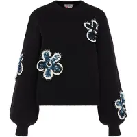 IZIA Pullover azul / preto / branco