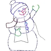 Wellhome Boneco De Neve A Acenar Com 246 Leds E Função De Temporizador 79 Cm