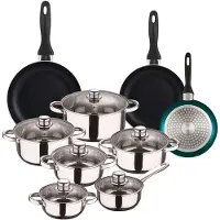 Wellhome Conjunto De Panelas E Frigideiras Pk8180 15 Peças