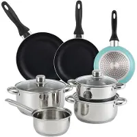 Wellhome Conjunto De Panelas E Frigideiras Pk8190 10 Peças