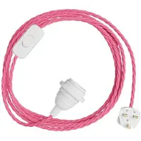 Creative Cables Porta-lâmpada Com Cabo Snakebis Twisted Shade Ready E14