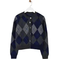 Trendyol Casaco de malha azul / azul escuro / cinzento / cinzento escuro