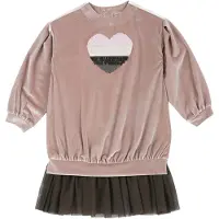 Chicco Vestido verde escuro / rosa escurecido / preto / offwhite