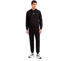 Emporio Armani para homem. 8NPV64_PJVRZ Fato de treino Core Identity preto (3XL), Casual, Esportivo, Algodão, Multisport, Manga comprida