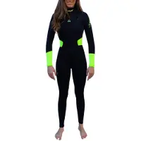 Kynay Fato De Neoprene De Manga Comprida Com Fecho No Peito Para Mulher Surf Ultra Stretch Quick Dry 5/3 Mm