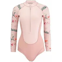 LOUM Shorty De Manga Comprida Com Fecho Frontal Para Mulher Aquabelle