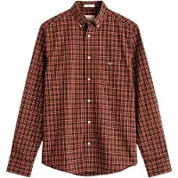 Gant Camisa castanho / vermelho / branco