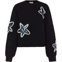 IZIA Pullover azul / preto / branco
