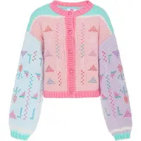 Mymo Casaco de malha mistura de cores / cor-de-rosa