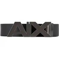 Armani Exchange para homem. 951058CC50543120 Cinto de couro preto, azul-marinho (28), Casual, Clássico, Pele