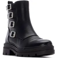 Xti para mulher. 13057401-NEGRO Botins 130574 preto (36), Plano, 1 a 3cm, Zíper, Casual