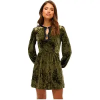Superdry Vestido Curto De Manga Comprida Diamante