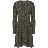 Pepe Jeans para mulher. PL953622 Vestido verde Pernicia (M), Casual, Viscoso, Manga comprida