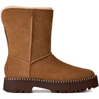 Ugg para mulher. 1184492 Botas de pele Uptowner Short castanhas (38), 3 a 5cm, Camurça, Nenhum, Casual, Bronze