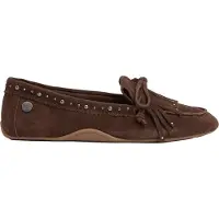 Pepe Jeans para mulher. PLS100021 Mocassins de pele Noa Fringes castanho escuro (36), Marrom, Plano, Serraje, Nenhum, Casual
