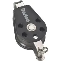 Barton Marine Roldana Fixa Simples T3 Com Olhal E Rolamentos